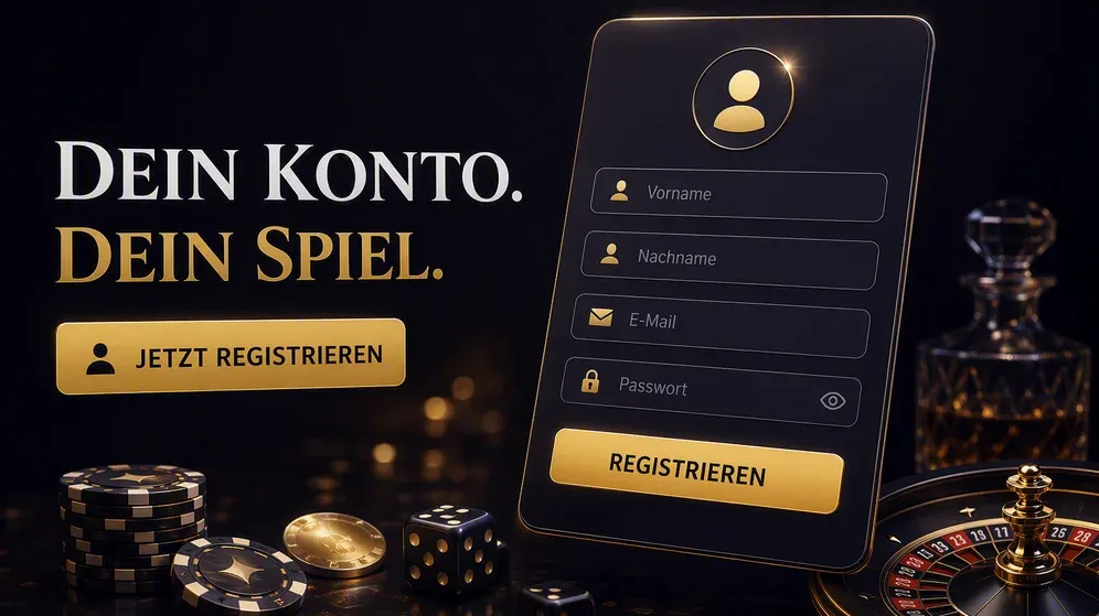 Registrierungsformular mit Eingabefeldern auf Bildschirm
